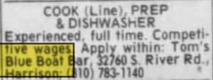 Candles (Blue Boat Inn) - 1997 Help Wanted For Blue Boat